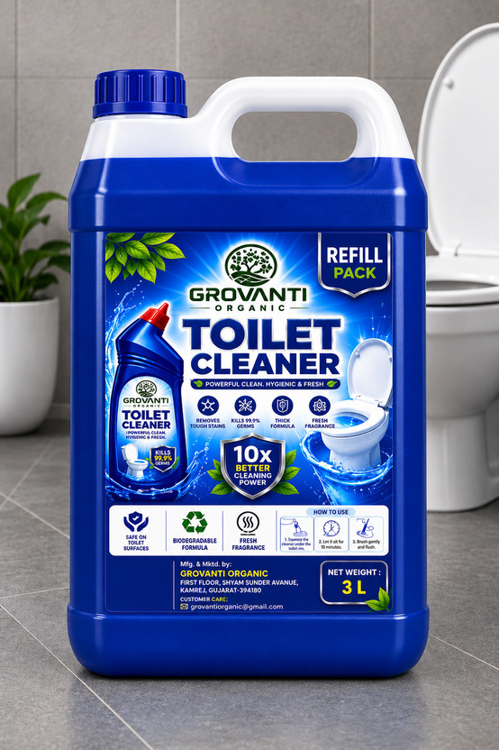 GROVANTI ORGANIC Toilet Cleaner Liquid Diamond Fresh Toilet Cleaner Advanced Formula Liquid Liquid Toilet Cleaner(3 L)