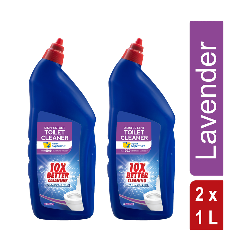 Flipkart Supermart Toilet Cleaner Lavender Liquid Toilet Cleaner(2 x 1 L)