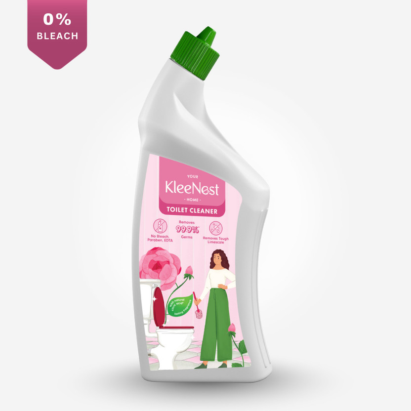 Kleenest Toilet Cleaner Liquid, Rose – 500ML| Limescale Remover| Bleach Free Rose Liquid Toilet Cleaner(500 ml)