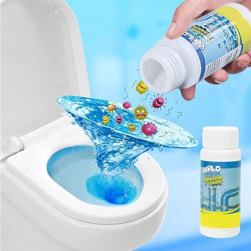 Spirit Powerful Drain Cleaner Powder for Kitchen Sink Toilet Instant Pipe Clog remover Powder Drain Opener(200 g, Pack of 2)