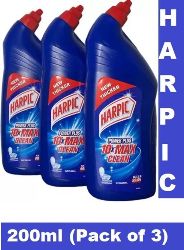 Harpic Blue Toilet Cleaner ^^ 200ml (Pack of 3) Original Liquid Toilet
