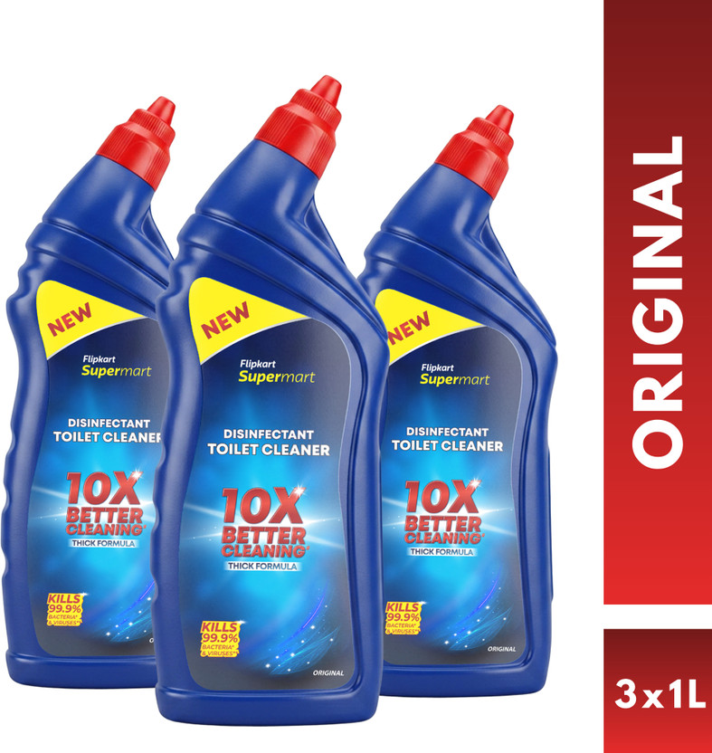 Flipkart Supermart Disinfectant Original Liquid Toilet Cleaner(3 x 1 L)