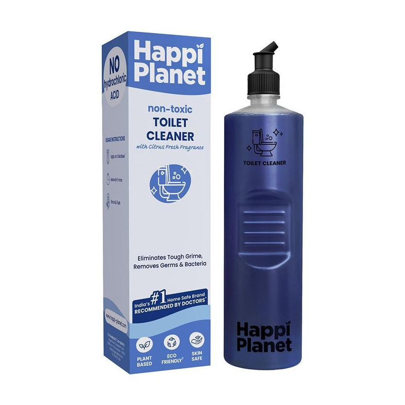 Happi Happi Planet Natural Disinfectant Toilet Cleaner, Eliminates Tough Grime & Germs | Organic Citrus Liquid Toilet Cleaner(1 L) - Flipkart Deal