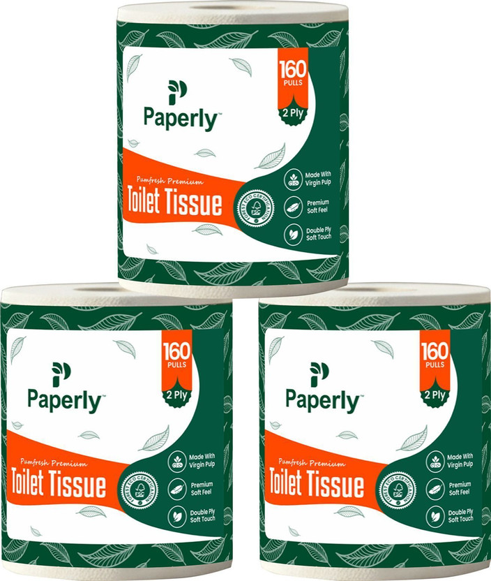 Paperly premium Toilet Tissue Toilet Paper Roll(2 Ply, 1 Sheets)