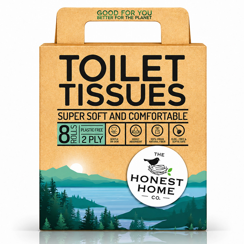 The Honest Home Company Toilet Paper Tissue Roll Toilet Paper Roll(2 Ply, 300 Sheets)