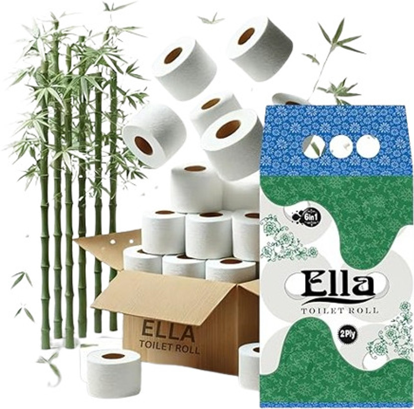 ELLA Toilet Paper Tissue/Roll Soft and highly Absorbent Bathroom Tissue Pack of 6 Toilet Paper Roll(2 Ply, 1380 Sheets)