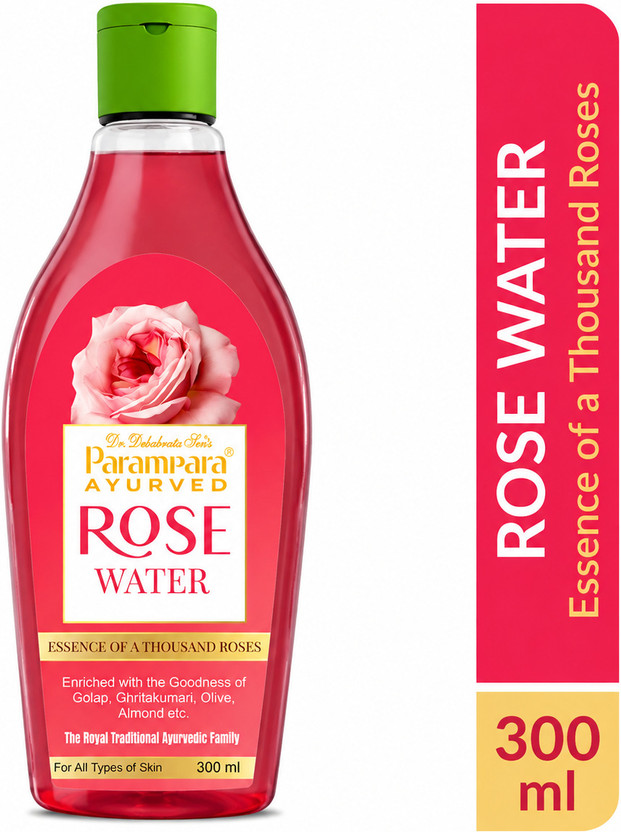 Parampara Ayurved Natural Rose Water Gulab Jal Cleansing Toning & Smooth Skin 300ml Men & Women(300 ml)