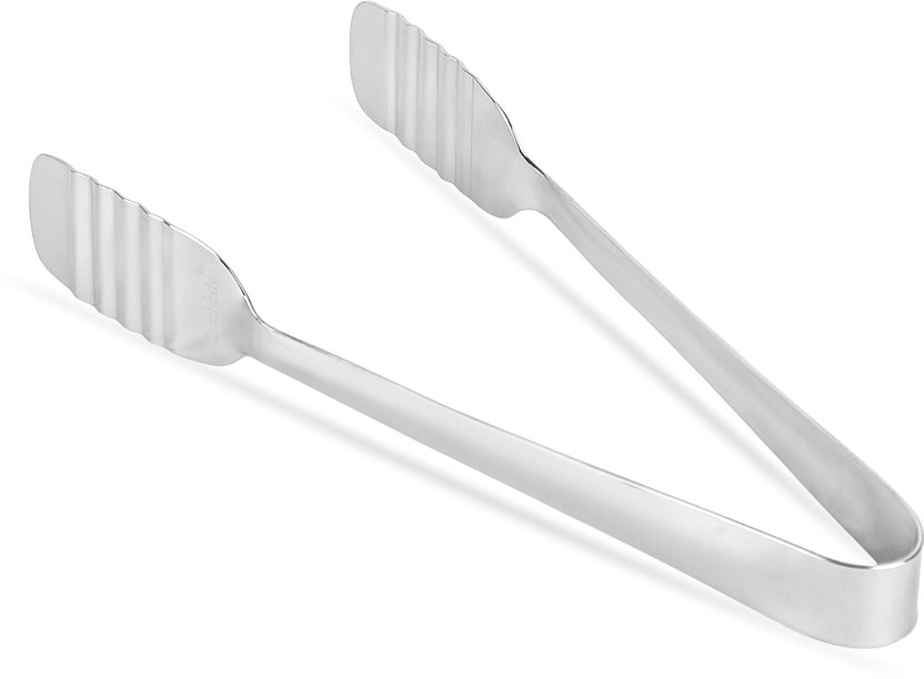 Flipkart SmartBuy FSB-SNACK TYPE 2 Heavy Duty Snack Tong | Stainless Steel Multi-functional Tong | Serving Tong | Roasting, Salad, Snail, Fruit Tongs | Daily Kitchen Tools/Essentials | Multi-Use Tongs/Chimta | Kitchenware | Food Serving Utensil | Tong for Pastry, Dhokla, Dessert, Snack, BBQ, Chapati