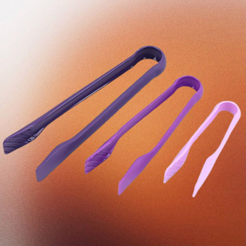 Nestiva tong12 Solid Plastic Tongs for Grabbing and Flipping 25 cm Serving Tong Set(Pack of 3)