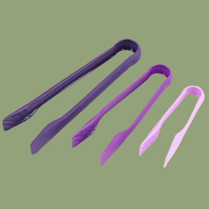 Livora Living Solid Plastic Tongs for Grabbing and Flipping Advanced Design Kitchen Tongs Set 25 cm Serving Tong Set(Pack of 3)