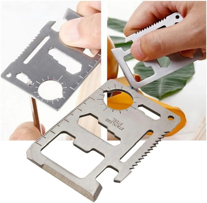 Xydrozen MULTIPURPOSE STAINLESS STEEL SURVIVAL POCKET TOOLS Camping & Hiking Camping Tool Kit