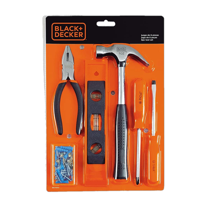 BLACK+DECKER BD75913 Hand Tool Kit(6 Tools)