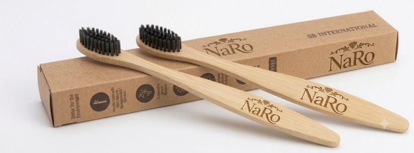 NARO NARO Eco-Friendly Bamboo Toothbrush with Charcoal Soft Bristles (Pack of 2) Ultra Soft Toothbrush(Pack of 2) - Flipkart Deal