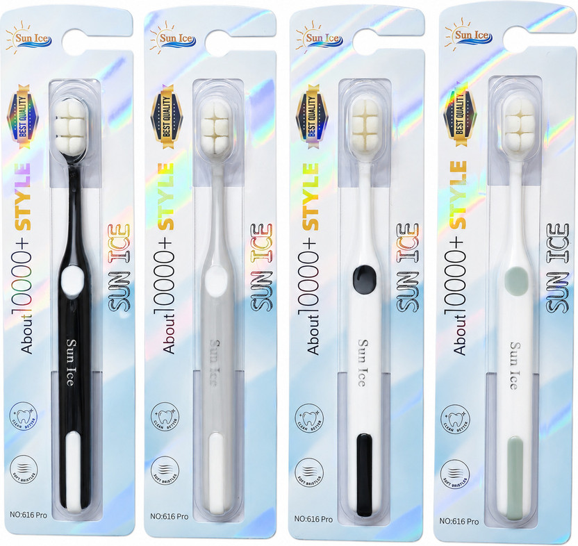 SUNICE Ultra Soft Toothbrush with 10000+ Bristles Cloud-Soft for Sensitive Gums & Teeth Ultra Soft Toothbrush(Pack of 4)