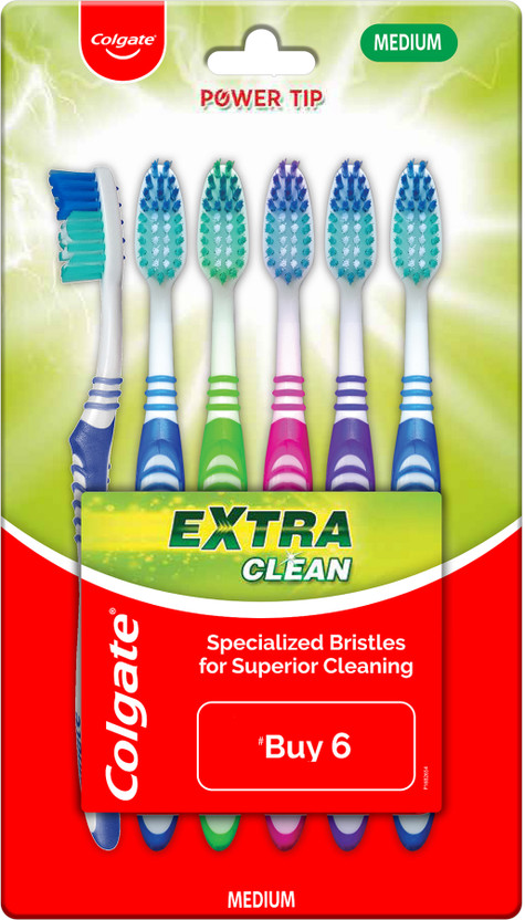 Colgate Extra Clean Toothbrush – Medium Medium Toothbrush(Pack of 6)