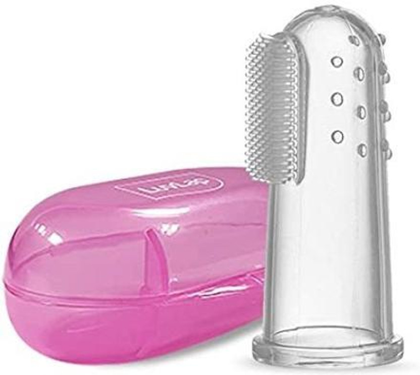 MAHIRAT Baby Finger Toothbrush Teeth Clear Soft Silicone Tooth Brush Rubber Pack of 01 Extra Soft Toothbrush