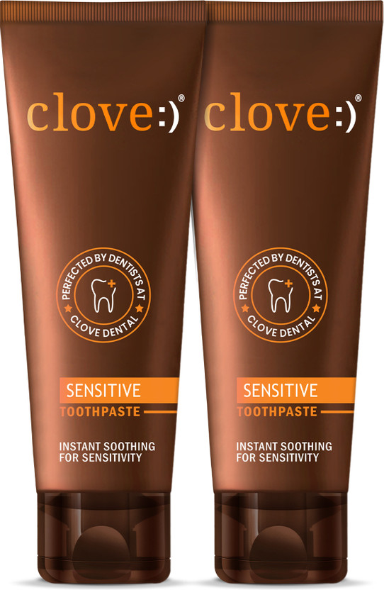 Clove Sensitive for Instant Sensitivity Relief, Everyday Protection, Dual Action Toothpaste(200 g, Pack of 2)