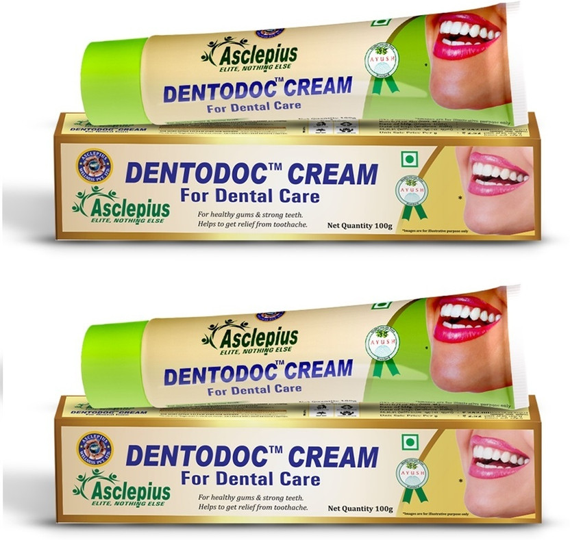 Asclepius DENTODOC DENTAL CREAM Toothpaste(200 g, Pack of 2)