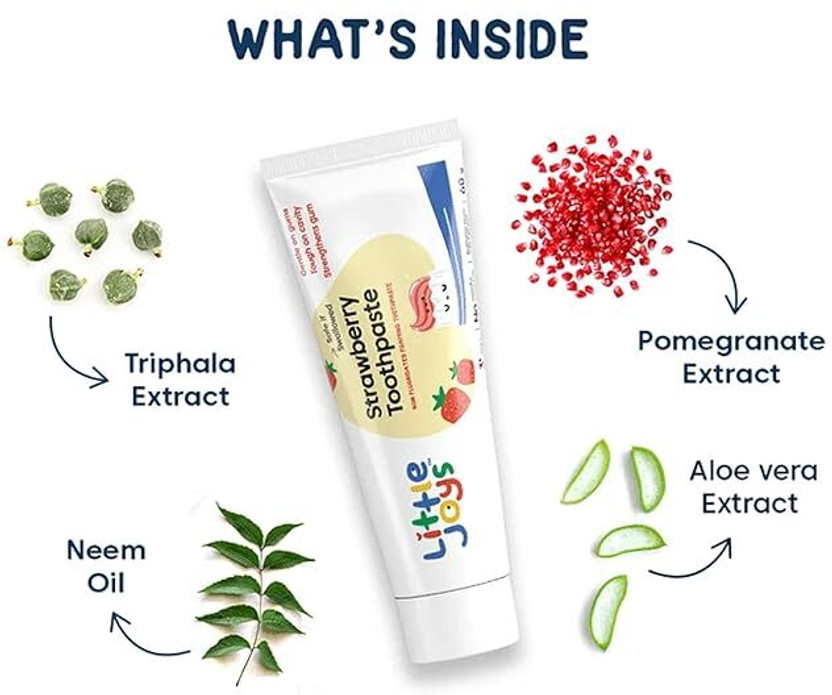 Little Joys Strawberry Flavour Toothpaste For Kids, (2-5 Yrs) Toothpaste(60 g)