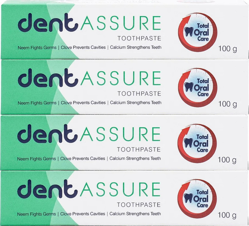 Dent Dent assure Neem Toothpaste Toothpaste(400 g, Pack of 4) - Flipkart Deal