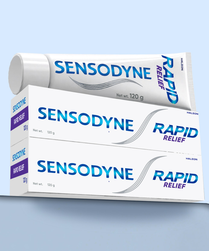 SENSODYNE Rapid Relief Sensitive Toothpaste Combo 2 x 120g Toothpaste(240 g, Pack of 2)