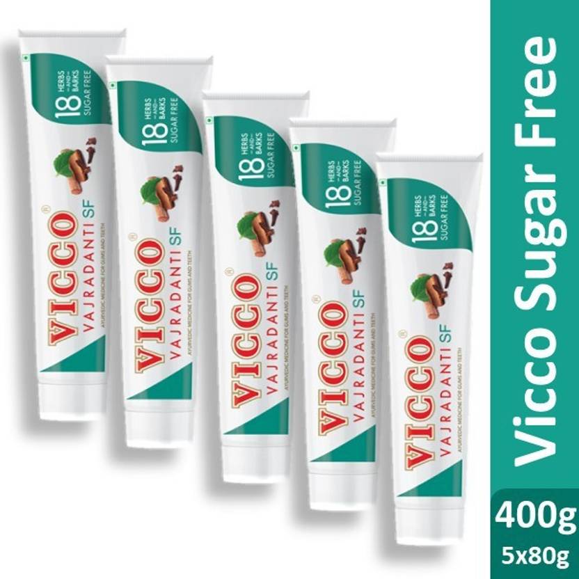 VICCO Sugar Free Toothpaste 400gm (80g x 5) Toothpaste Buy Baby Care