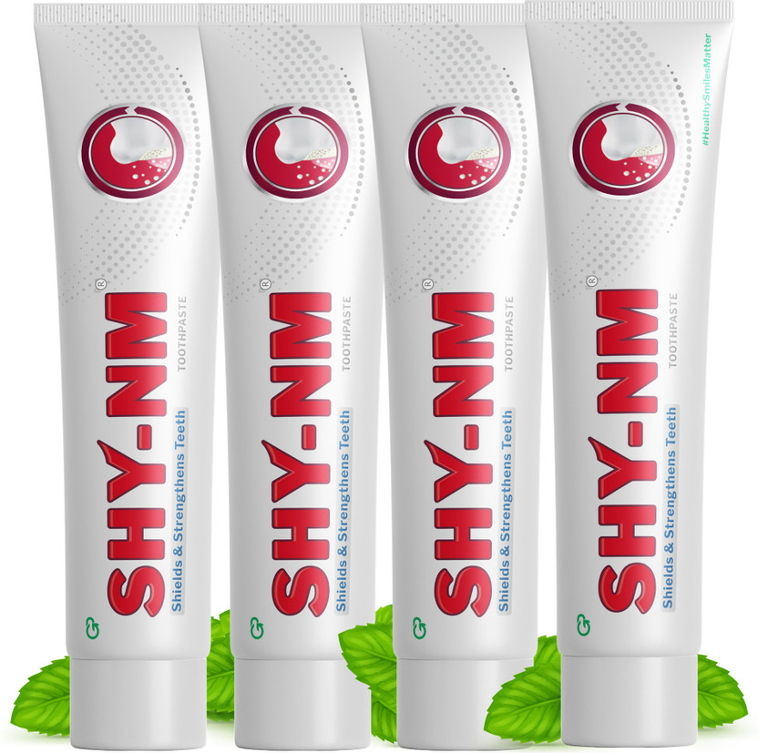 shy-nm Toothpaste | SLS free, Parabens free and Vegan friendly Toothpaste(400 g, Pack of 4)
