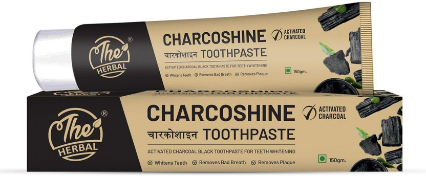 The Herbal Charcoal Toothpaste For Teeth Whitening, Plaque Removal & Fresh Breath Herbal Toothpaste(150 g)