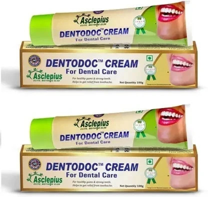 Asclepius Pack of 4 Dentodoc Toothpaste for Dental Care Toothpaste Toothpaste(400 g, Pack of 4)