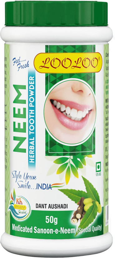 looloo Herbal Medicated Tooth Neem Powder |Tooth and Gum Powder(50)