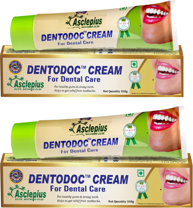 Asclepius Dentodoc dental care cream Toothpaste(100 g, Pack of 2)