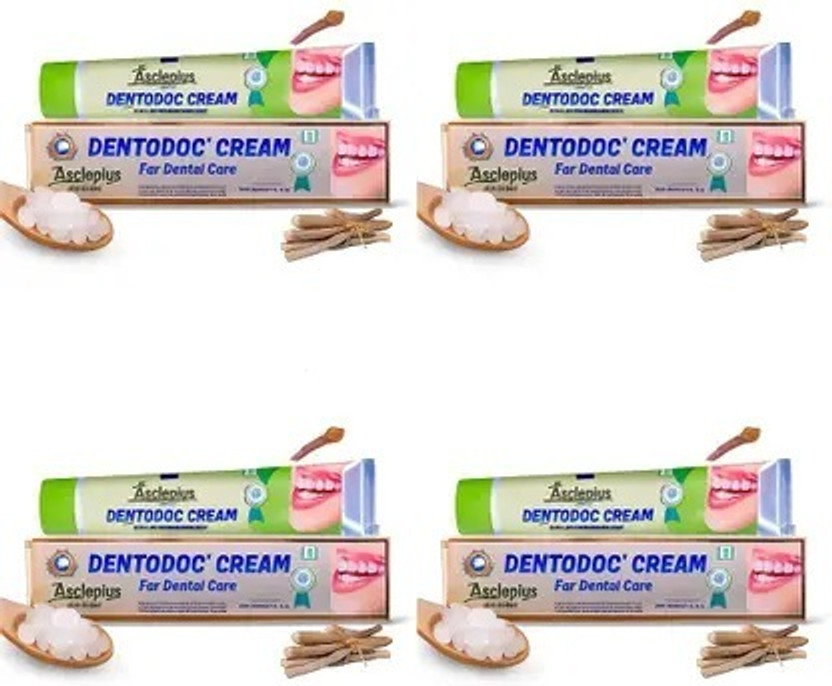 Asclepius Herbal Cream Toothpaste (400 g, Pack of 4) – Dental Care & Fresh Breath Formula Toothpaste(400 g, Pack of 4)