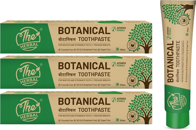 The Herbal Botanical For Whiter and Stronger Teeth Toothpaste(300 g, Pack of 3)