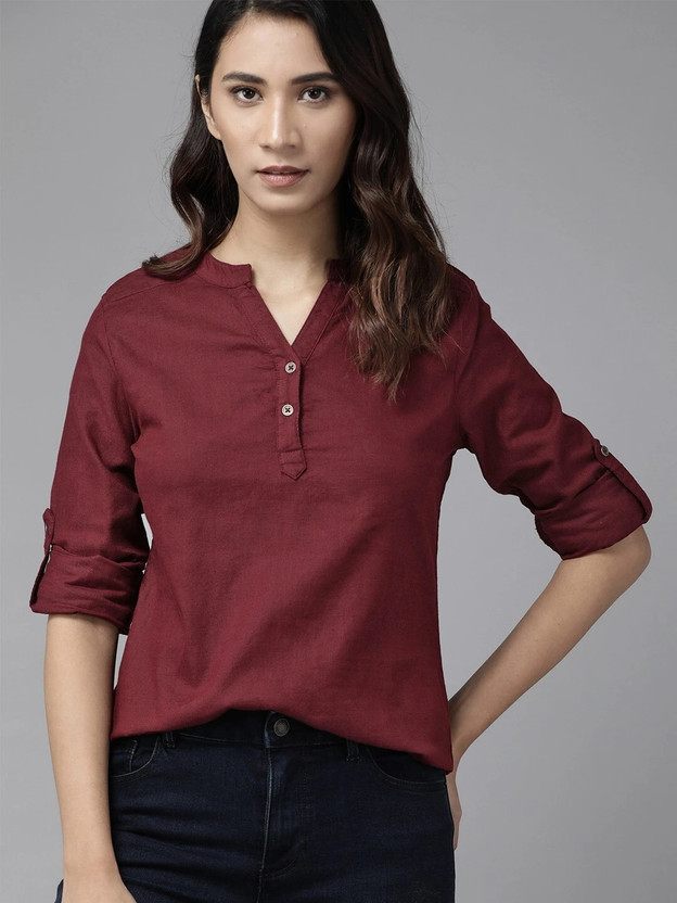 Bhiterwal Casual Solid Women Multicolor Top