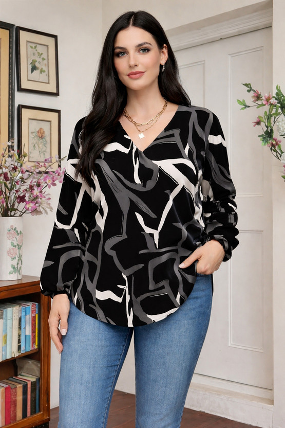 ronics Party Printed Women White Top