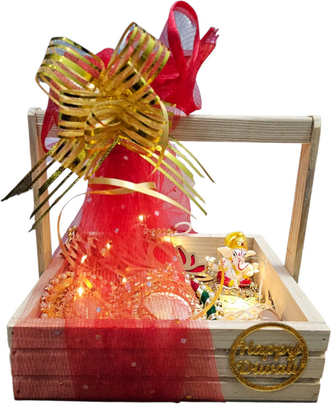 KHUSHA CREATIONS Multicolor Diwali Gift hamper With Torans,Diyas & Ganesh Murti