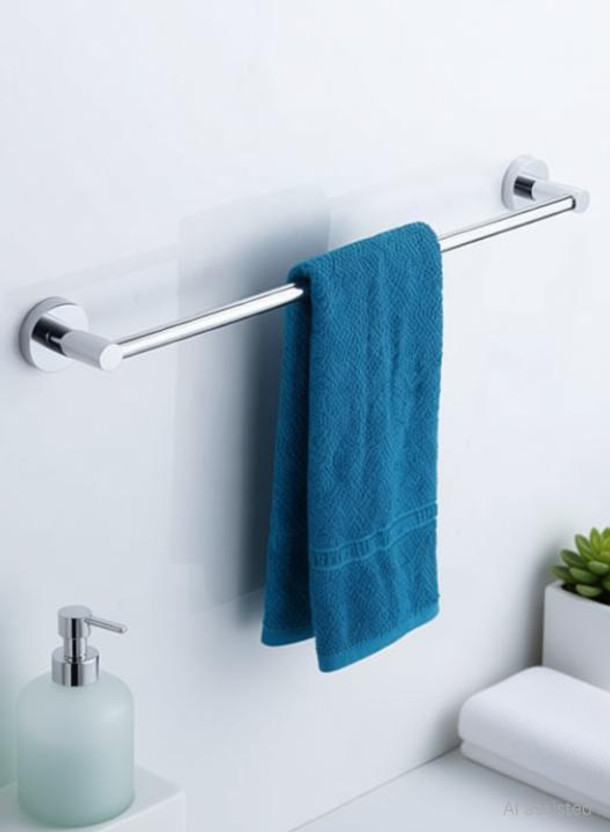 Pillu Stainless Steel Towel Rod/Towel Rack /Bathroom Accessories SILVER Towel Holder(Stainless Steel)