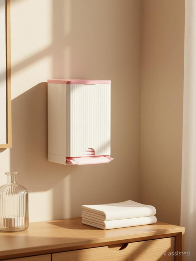 Gold Gold Leaf Sanitary Pads Holder – Wall-Mounted Dispenser Box for Bathroom Storage Multicolor Towel Holder(Plastic) - Flipkart Deal