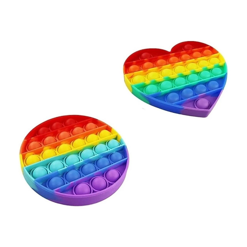 Swastik Creation Heart and Round Pop It Fidget Toys,Push Pop Bubble Fidget Sensory Toy Hand Puppets(Pack of 1)