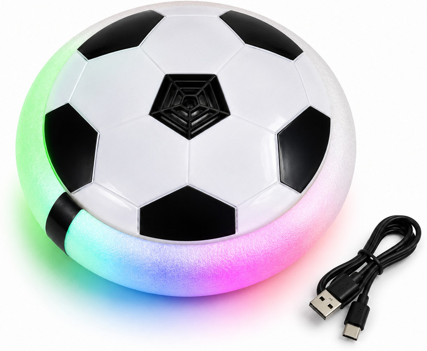 Kidroo Rechargeable Hover Football for Kids LED Light Air Soccer Ball Indoor Game Hoverball