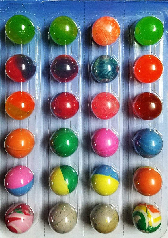 ShubhKraft Return Gift Item In Bulk | MultiPrint Crazy Jumping Balls/Bouncing Ball (24 Pcs) Handball