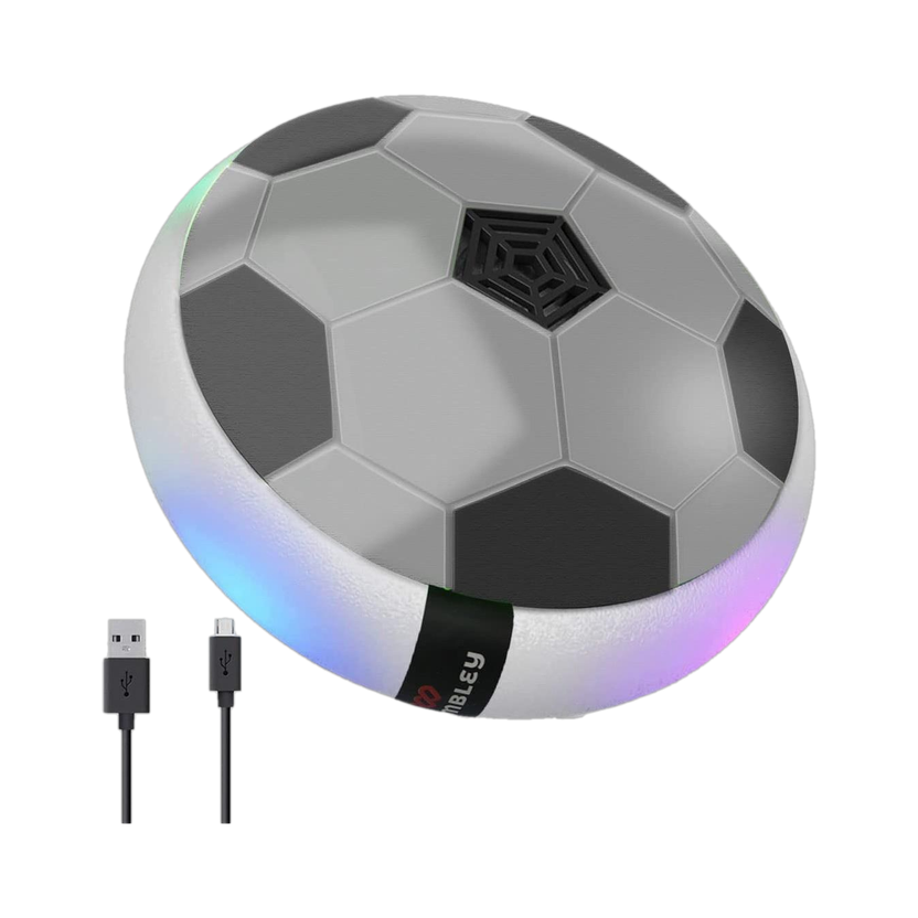 Wembley USB Rechargeable Hover Ball Indoor Football Soccer Game With Colorful LED (Grey) Hoverball