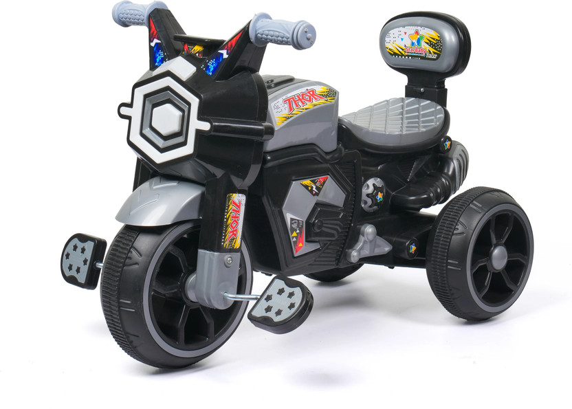 DANDLES Thor Rider Ride-on Trike for Kids with Musical Horn and Lights 1.3 to 3.5 Years Tricycle(Grey, Black)