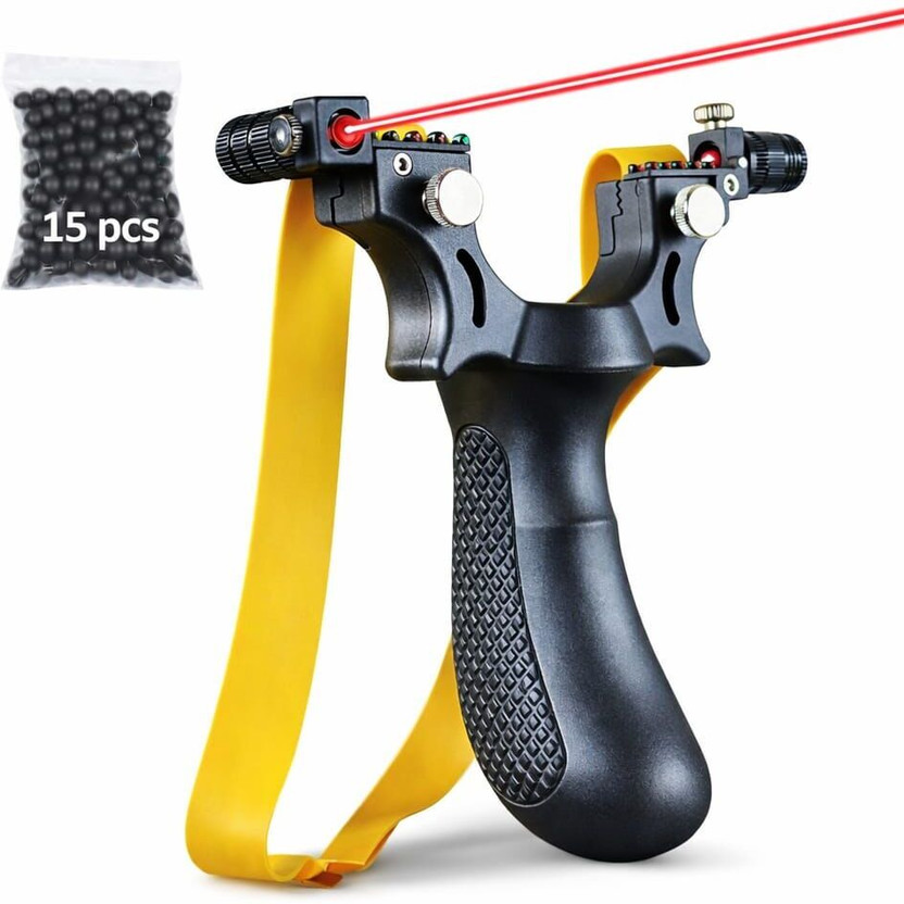 infinitystore Slingshot with laser | sling shot for kids | with ammo Slingshots(Black)