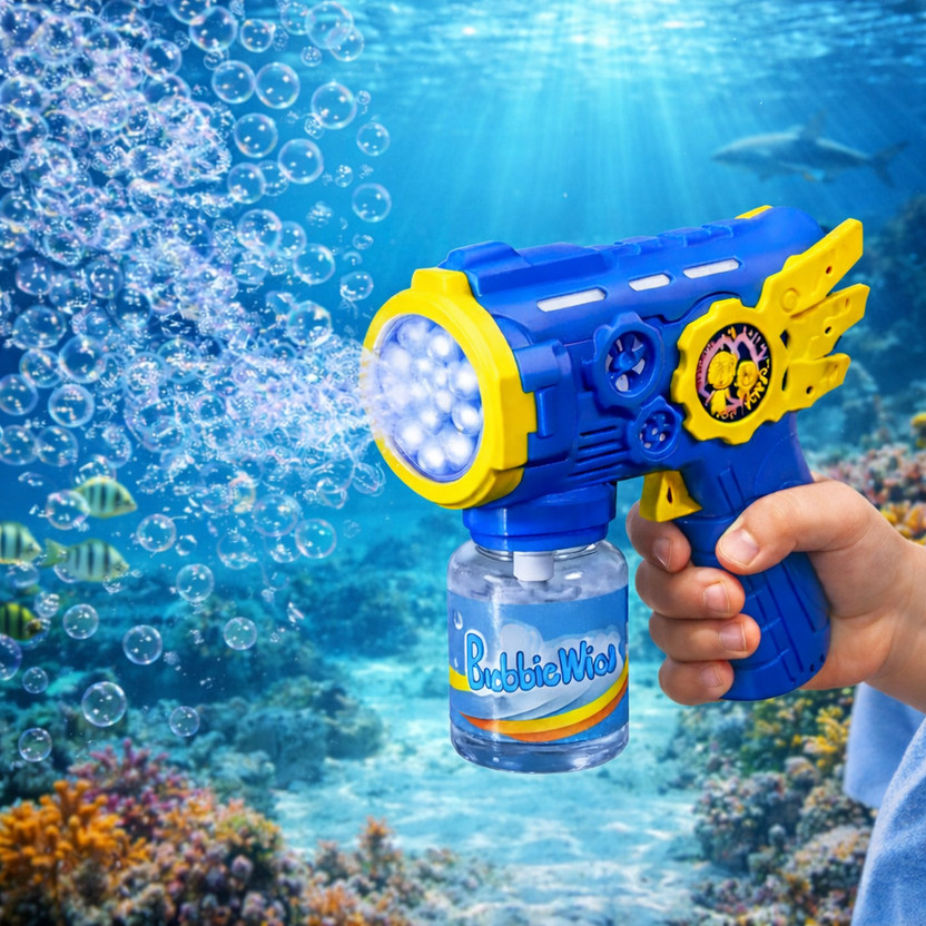 Aniloons Automatic Bubble Gun Toy with LED Lights for Kids Outdoor Fun Water Gun(Multicolor)
