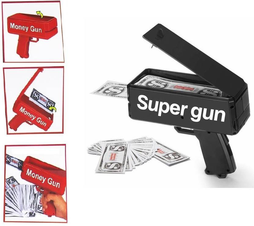 Flipfit Money Gun Cash Gun Super Gun Spray Gun Dollar Gun Toy Shooter