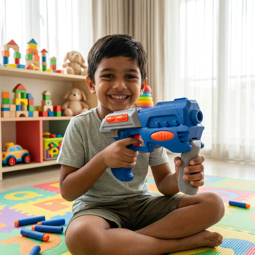 Kriiddaank Kriiddaank Rapid-Fire Hurcan Gun Tactical Gun, Power Shot Blaster, for Action Lovers - So Guns & Darts(Multicolor) - Flipkart Deal