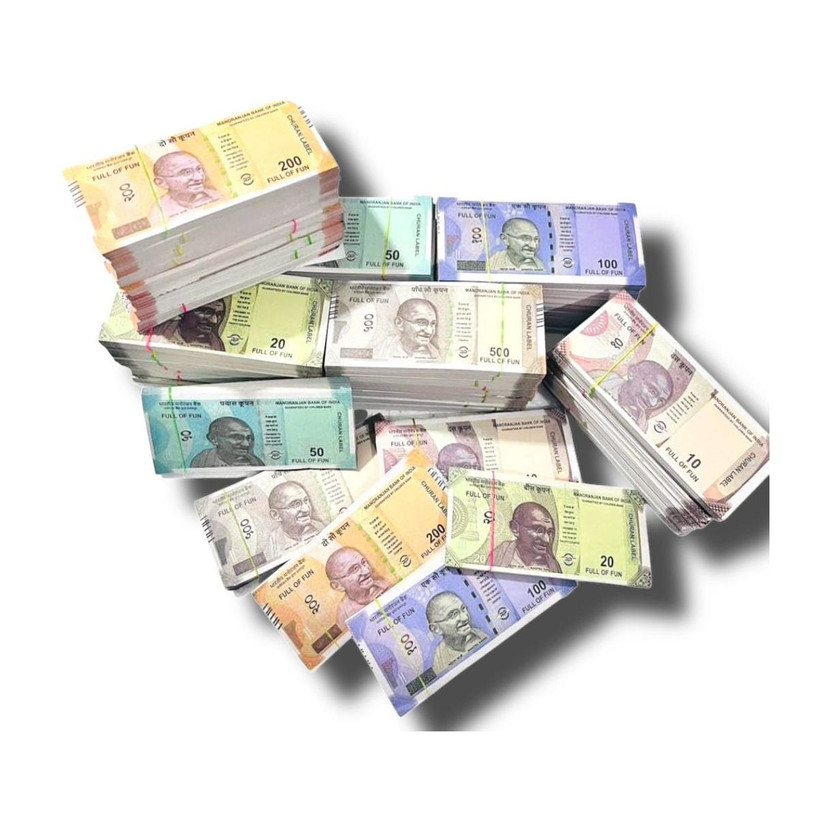 Infojerk Lifestyle (Pack of 600) Dummy Playing Money | Educational Toy Money Fake Notes Money Gun(Multicolor)