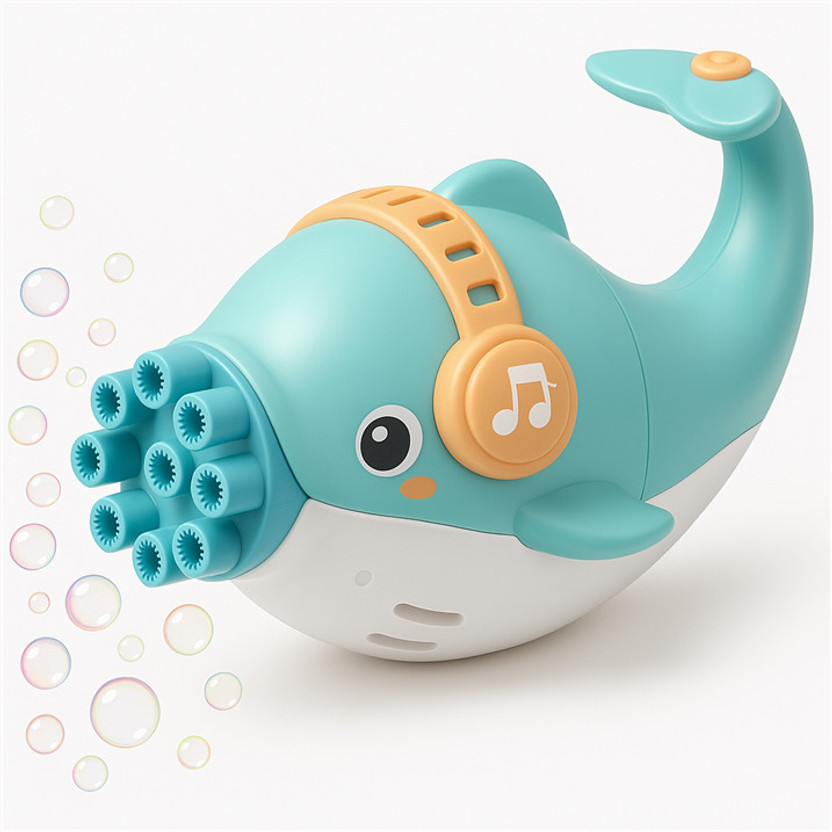 Shofieo Dolphin Bubble Machine Gun Handy Electric Automatic Bubble Making Toy for Kids Water Gun(Red, Blue)