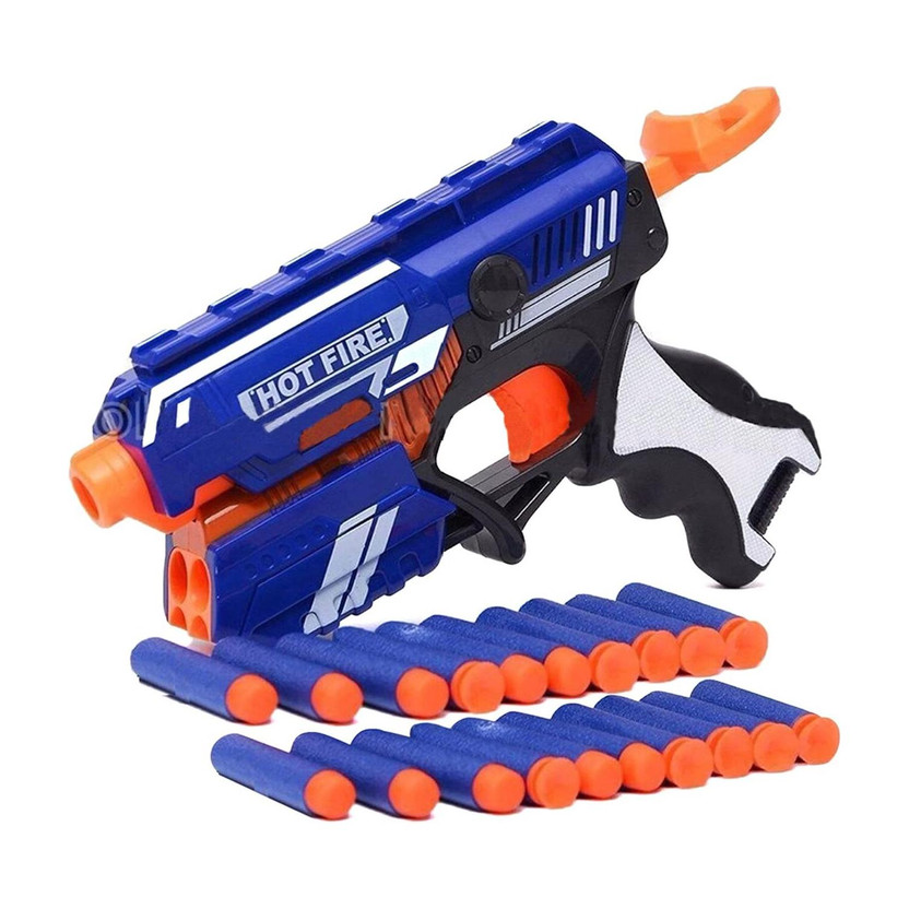 TopQore Hot Fire Blaze Storm Foam Blaster Toy Gun with 10 Extra Bullets, Guns & Darts Target Shooting Role Play Gun Guns & Darts Guns & Darts(Blue)